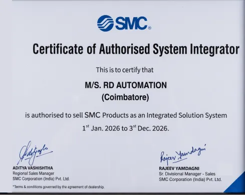 rd-automation-delta-platinum-channel-partner-certificate Delta Industrial Automation Platinum Channel Partner Certificate - RD Automation Coimbatore